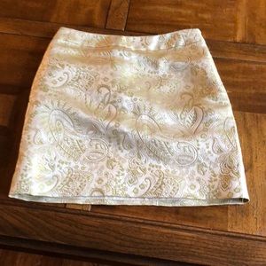 Woman Mini Skirt Size 0  metalic light gold